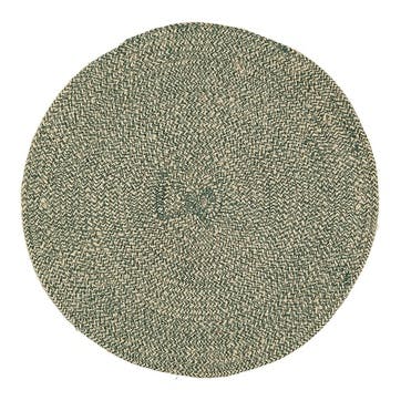 Jute Placemat D38cm, Olive