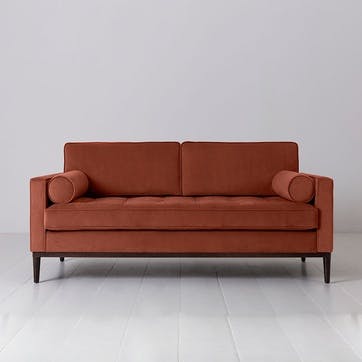 Model 02 Velvet 2 Seater Sofa, Brick