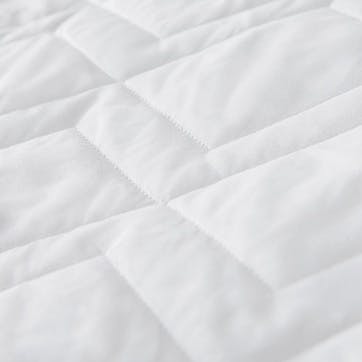 Luxury Cotton-rich Waterproof Quilted Protector, W180 x L200cm
