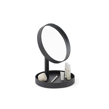 Look Magnify Mirror H37 x D25cm, Dark Oak