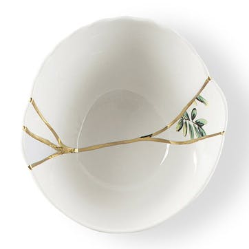 Bowl, D11.5cm, Seletti, Kintsugi - No2, white/gold