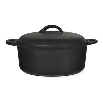 Casserole pot, 24cm, Garden Trading Company, Cast Iron, black