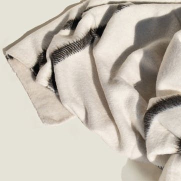 Duitama Woollen Blanket 140 x 210cm, White with Stripes