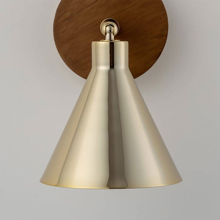 Cone Wall Light H13.5cm, Brass