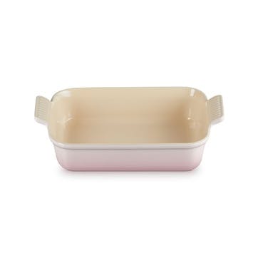 Stoneware Heritage Rectangular Dish 26cm, Shell Pink