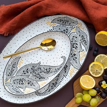 Artisanne Noir Serving Platter L43.5 x W28cm, Monochrome