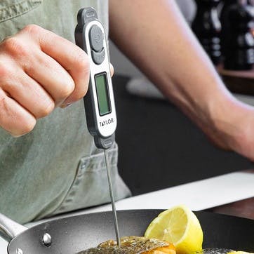 Digital Waterproof Precision Thermometer, Silver