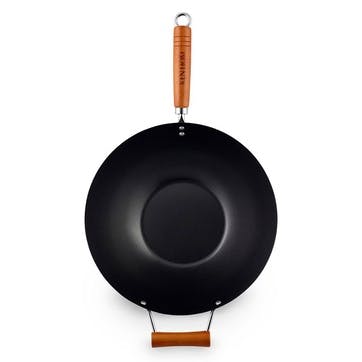 Classic Carbon Steel Wok, 35cm