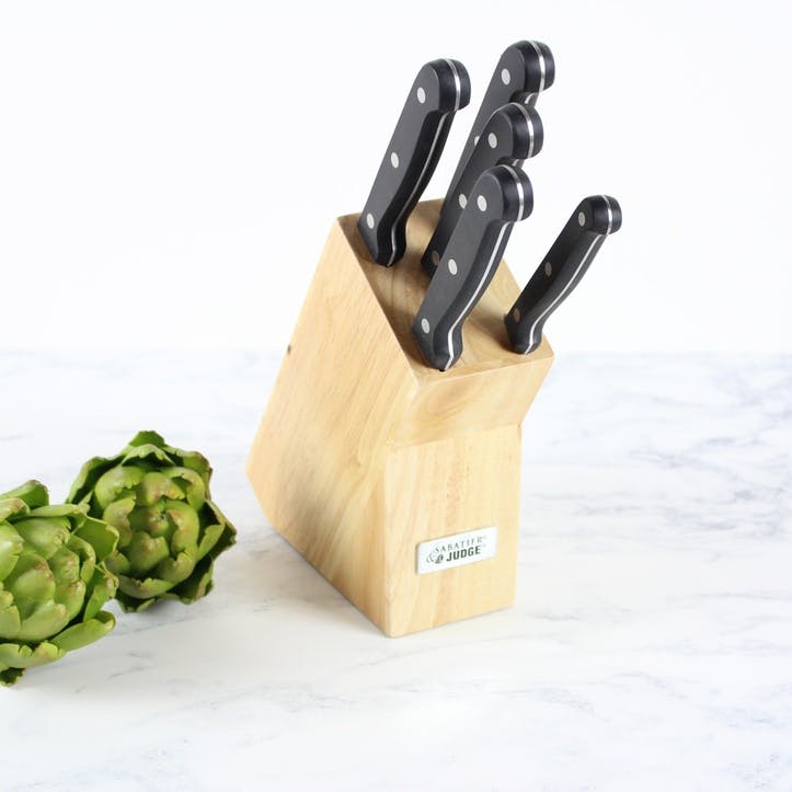 5 Piece Sabatier Knife Block Set