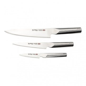 Ukon 3 Piece Knife Set , Silver