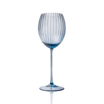 Lyon Set of 2 White Wine Glasses 380ml, Blue Smoke