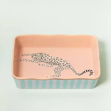 Cheetah, Small Rectangular Roaster, 26cm