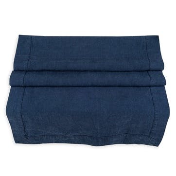 Linen Table Runner, Midnight Blue