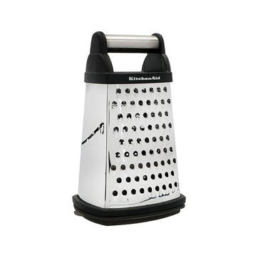 Universal Box Grater with Measuring Cups, Stainless Steel