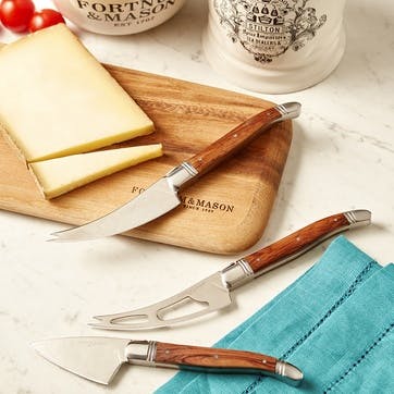 Fortnum's Cheese Knife Set, Acacia