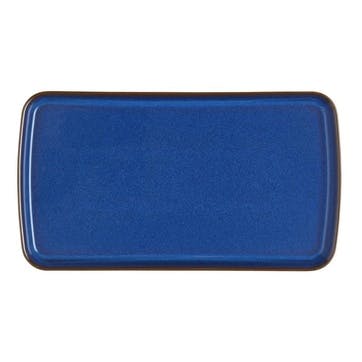 Imperial Blue Small Rectangular Platter, 25cm