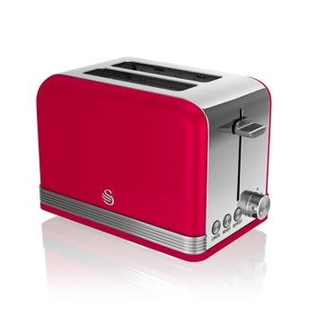 Retro 2-Slice Toaster, Red