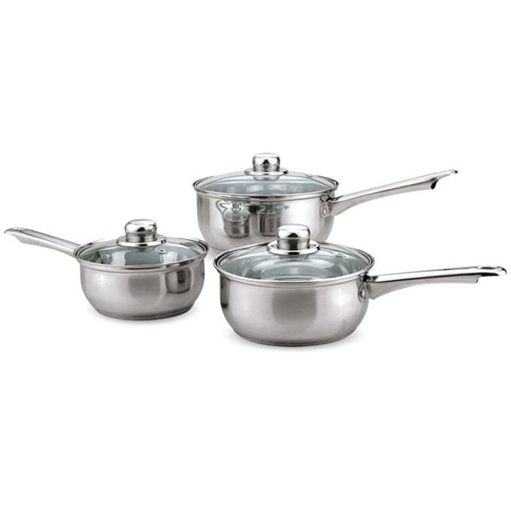 Stainless Steel Cookware, 3 Piece Set
