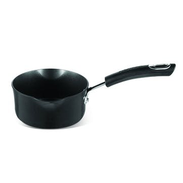 Total Anodised Non-Stick Milkpan 14cm, Black