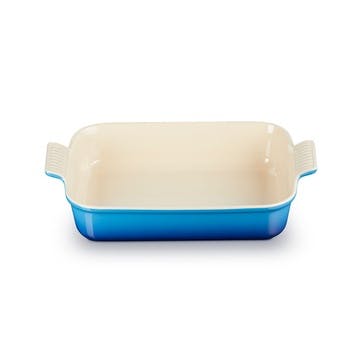 Stoneware Heritage Rectangular  Dish 32cm, Azure