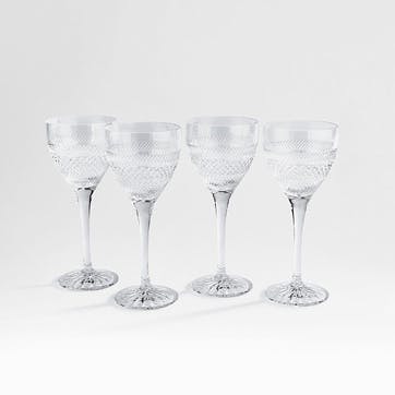 Huxley Set of 4 White Wine Glasses 250ml , Clear