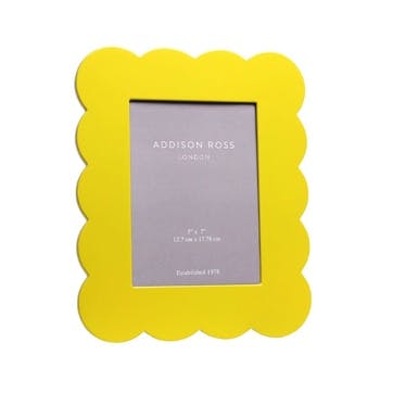 Lacquered Scallop Photo Frame 5 x 7", Yellow