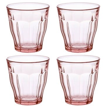 Picardie Set of 4 Tumblers, 250ml, Pink