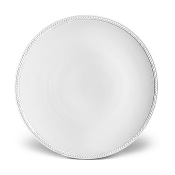 Soie Tressée Dinner Plate, White
