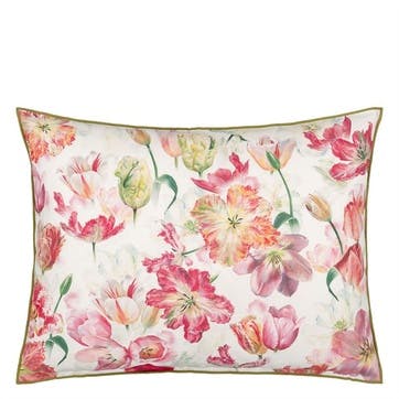 Tulip Garden Indoor/Outdoor Cushion H60 x W45cm, Azalea
