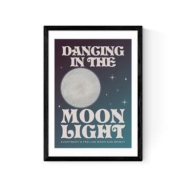 HollieGraphik Moonlight Print A2, Black Frame