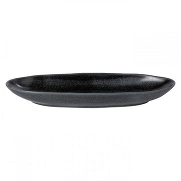 Livia Oval Platter D33cm, Matte Black