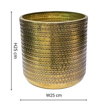 Solis Planter D25cm, Gold