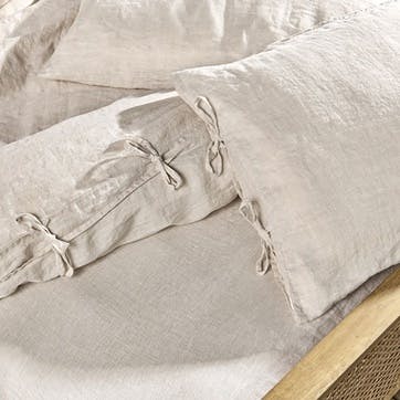 Adya Linen Super King Duvet Cover, Natural