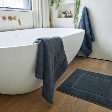 Organic Eco Twist Shower Mat, Cinder
