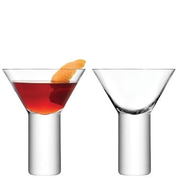 Boris Set of 2 Cocktail Glasses 250ml, Clear