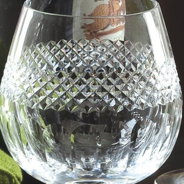 Diamonds Large Crystal Wine Glasses, Set of 2