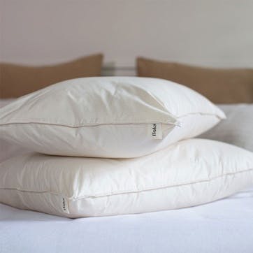 Medium Firmness Organic Wool Large Pillow 50 x 90cm, Ecru