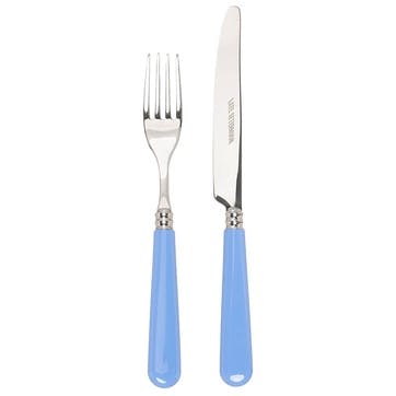 Knife and Fork Set, Sky Blue