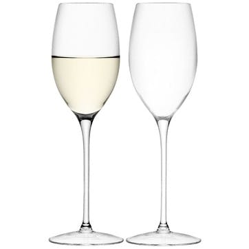 Wine White Wine Glasses Set of 2  340ml, Clear