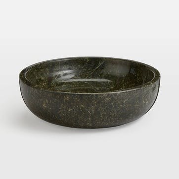 Mowbray Marble Serving Bowl D25cm, Green