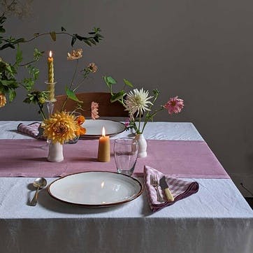 Linen Table Runner 45 x 200cm, Raspberry