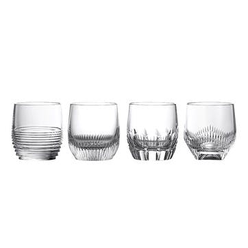 Mixology Set of 4 Tumblers 255ml, Clear