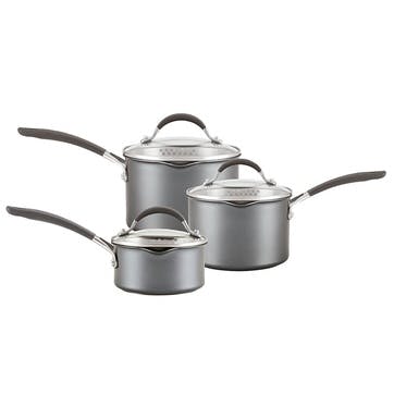 A1 Non-Stick  3 Piece Pan Set, Grey