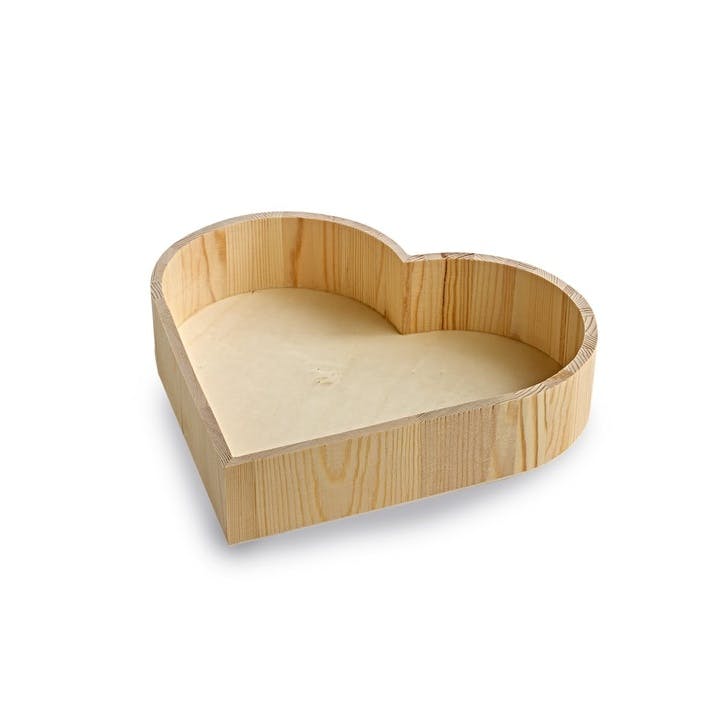 Heart Shaped Wooden Serving Tray