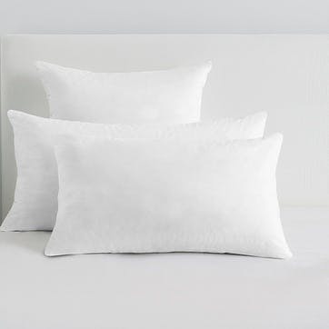 Duck Feather Square Cushion Pads, Medium, White