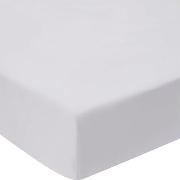 1200TC Fitted Sheet, Double, Silver