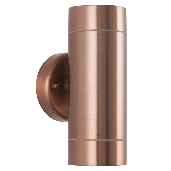 Dual Outdoor Wall Light; Copper