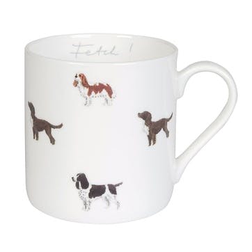 'Spaniels' Fetch! Mug, Large
