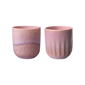 Perlemor Set of 2 Mugs 300ml, Coral