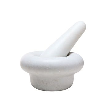 Stone Pestle & Mortar L20 x W20 x H11cm, White